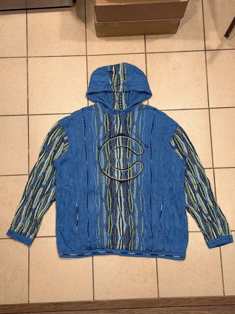 Cable knit hoodie
